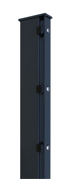 Pfosten für Sichtschutz anthrazit (RAL 7016) 80 x 40 mm